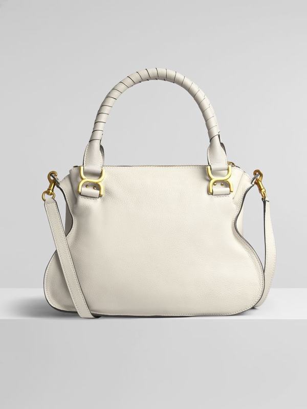 Chloé Bolsos Mujer Marcie Blancas Suede Cowhide FYNB38241